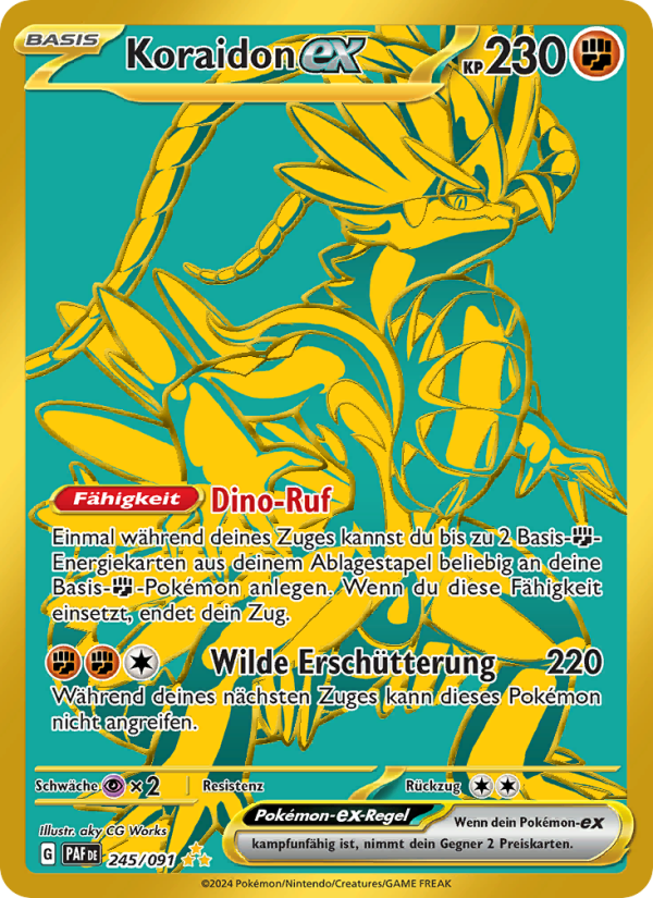 Koraidon-ex 245 — Paldeas Schicksale (German Pokémon TCG card)