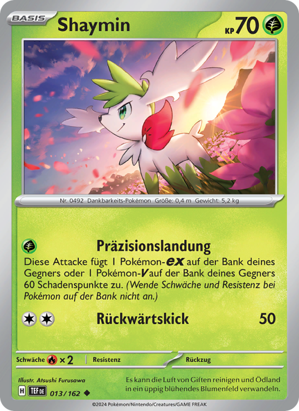 Shaymin 013 — Temporal Forces (German Pokémon TCG card)