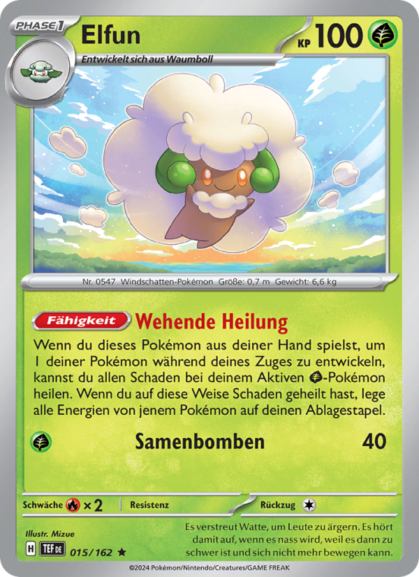 Elfun 015 — Temporal Forces (German Pokémon TCG card)
