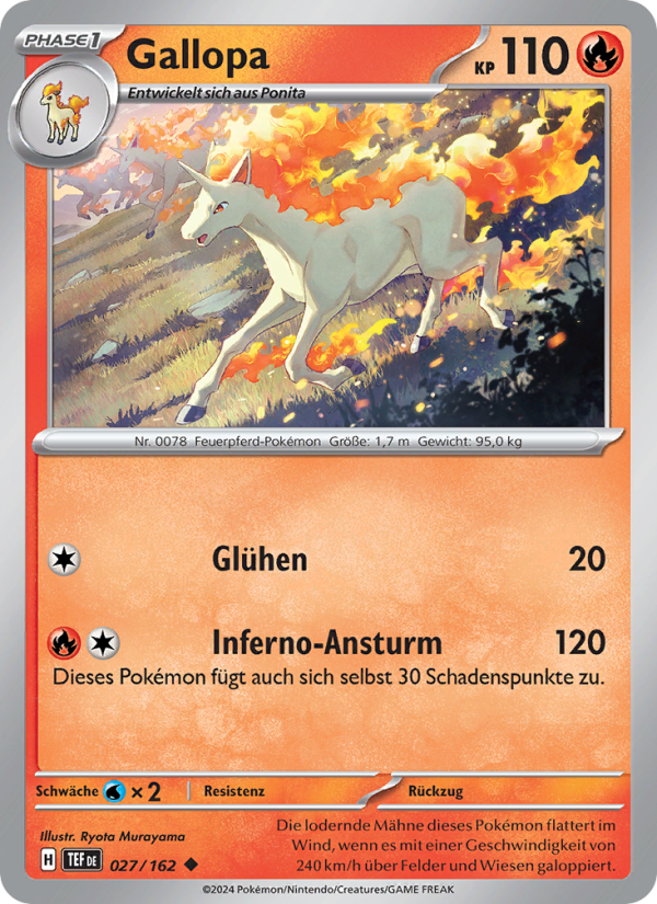 Gallopa 027 — Temporal Forces (German Pokémon TCG card)