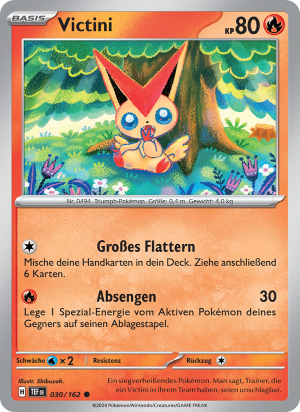 Victini 030 — Temporal Forces (German Pokémon TCG card)
