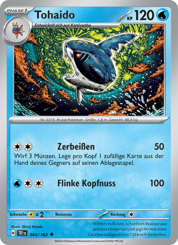 Tohaido 043 — Temporal Forces (German Pokémon TCG card)