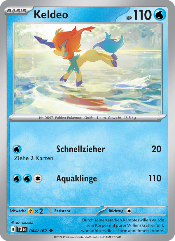 Keldeo 044 — Temporal Forces (German Pokémon TCG card)