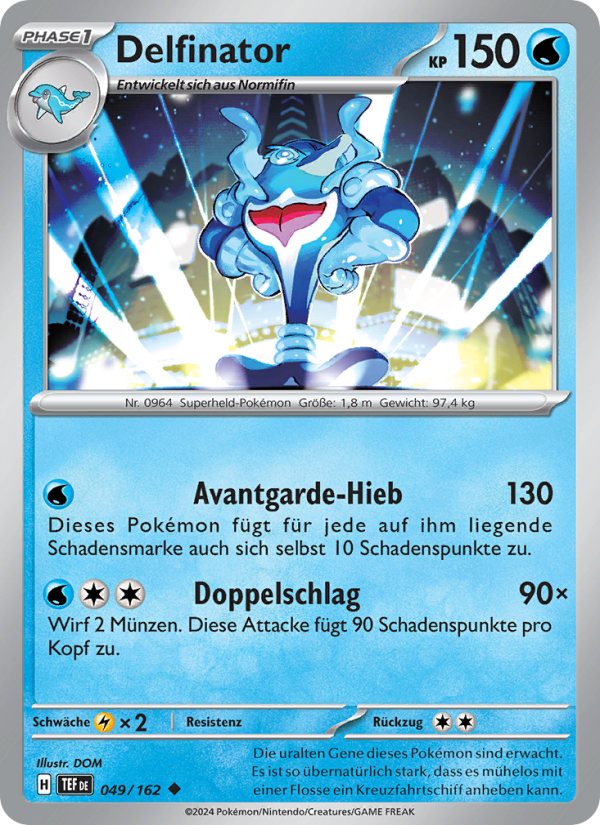 Delfinator 049 — Temporal Forces (German Pokémon TCG card)