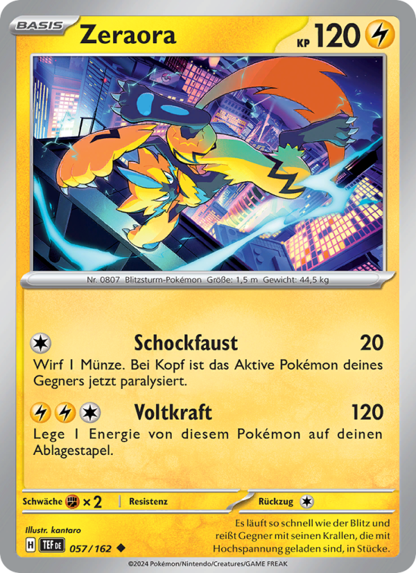 Zeraora 057 — Temporal Forces (German Pokémon TCG card)