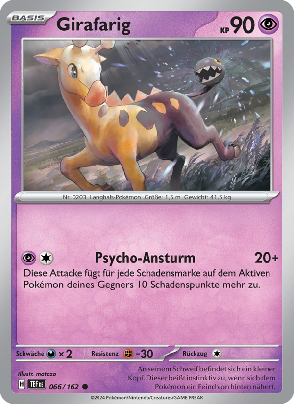 Girafarig 066 — Temporal Forces (German Pokémon TCG card)