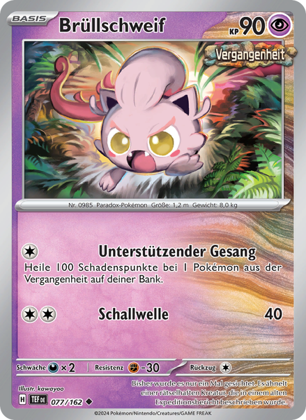 Brüllschweif 077 — Temporal Forces (German Pokémon TCG card)
