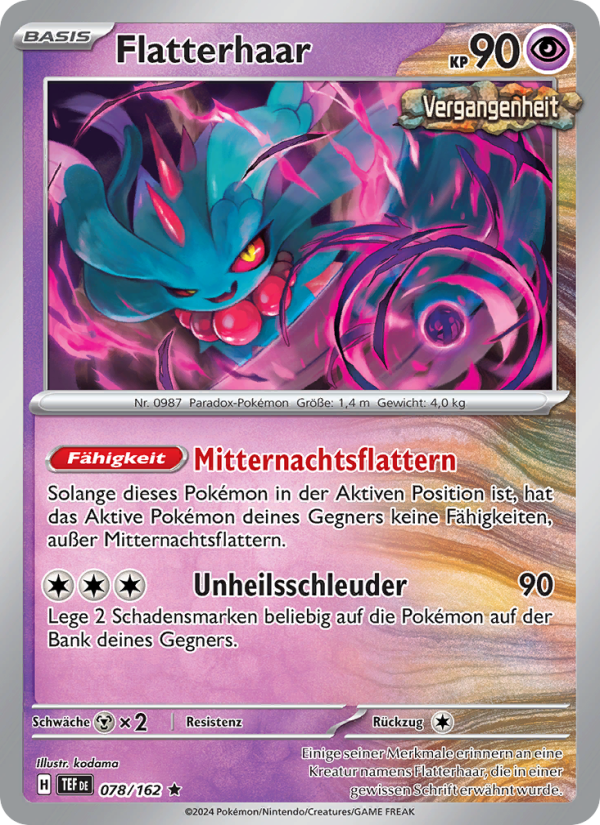 Flatterhaar 078 — Temporal Forces (German Pokémon TCG card)