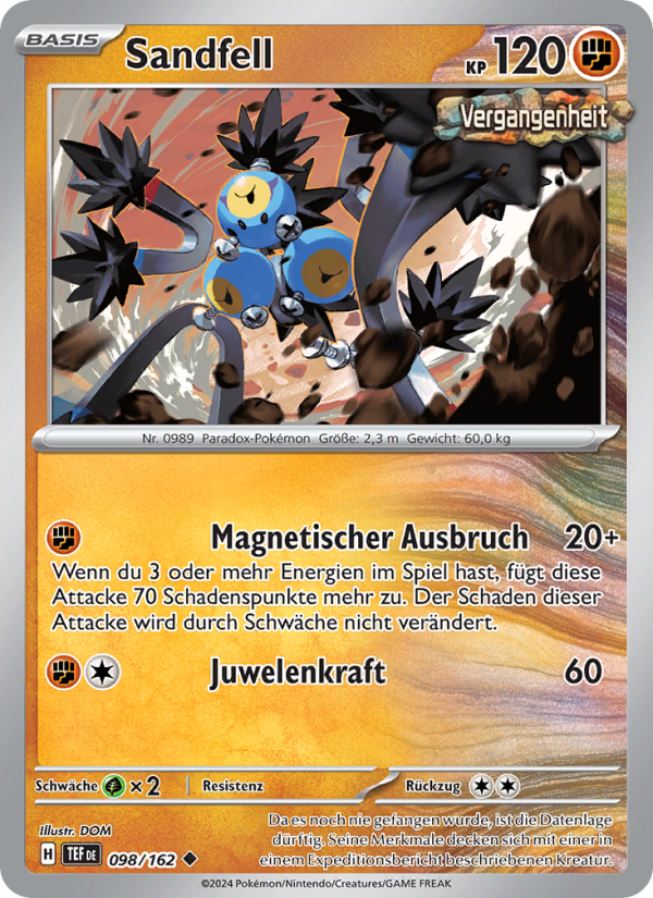 Sandfell 098 — Temporal Forces (German Pokémon TCG card)