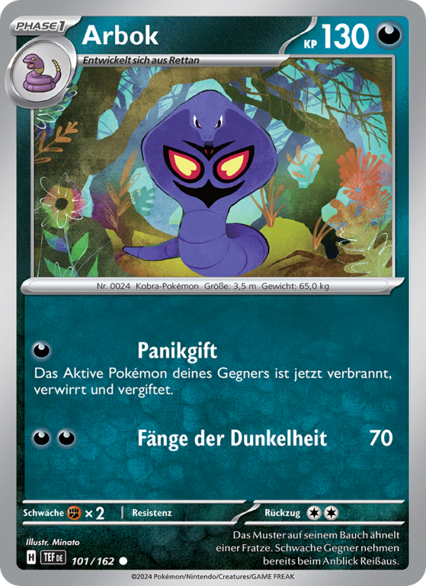 Arbok 101 — Temporal Forces (German Pokémon TCG card)