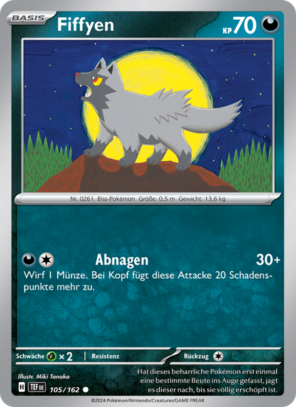 Fiffyen 105 — Temporal Forces (German Pokémon TCG card)