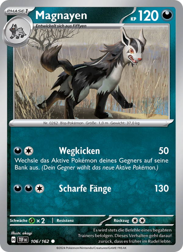 Magnayen 106 — Temporal Forces (German Pokémon TCG card)