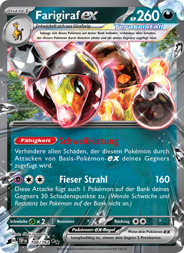 Farigiraf-ex 108 — Temporal Forces (German Pokémon TCG card)