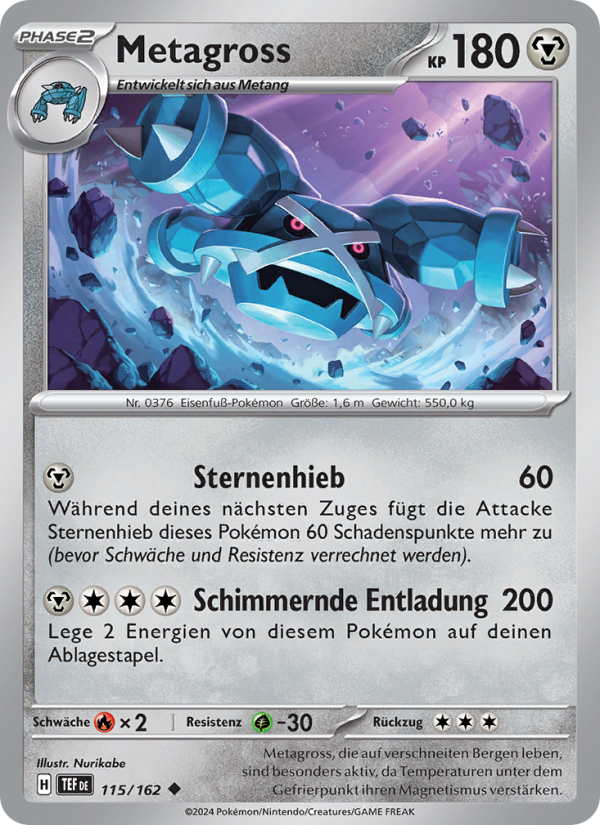Metagross 115 — Temporal Forces (German Pokémon TCG card)