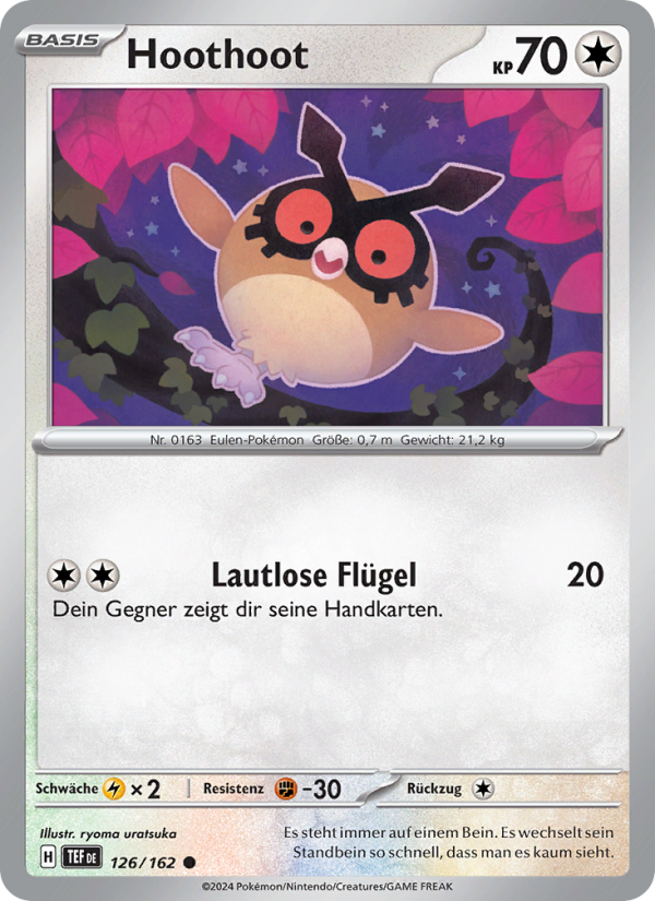 Hoothoot 126 — Temporal Forces (German Pokémon TCG card)