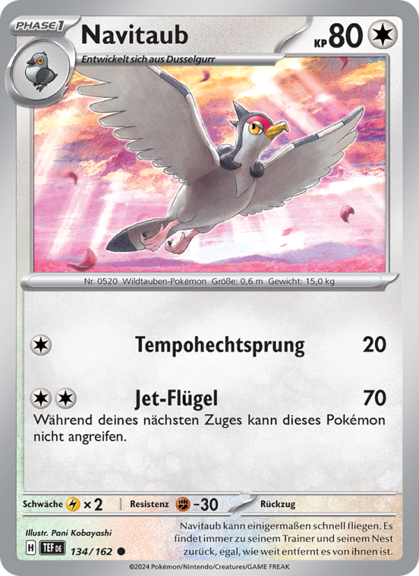 Navitaub 134 — Temporal Forces (German Pokémon TCG card)