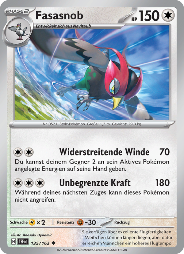 Fasasnob 135 — Temporal Forces (German Pokémon TCG card)