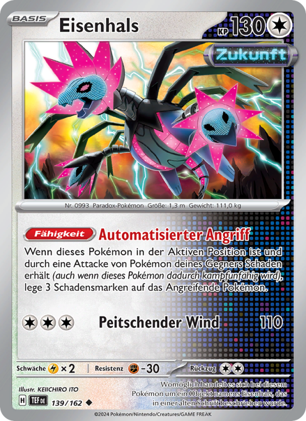 Eisenhals 139 — Temporal Forces (German Pokémon TCG card)