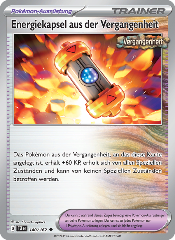 Energiekapsel aus der Vergangenheit 140 — Temporal Forces (German Pokémon TCG card)
