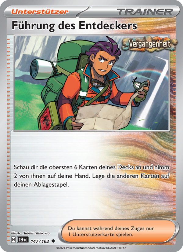 Führung des Entdeckers 147 — Temporal Forces (German Pokémon TCG card)