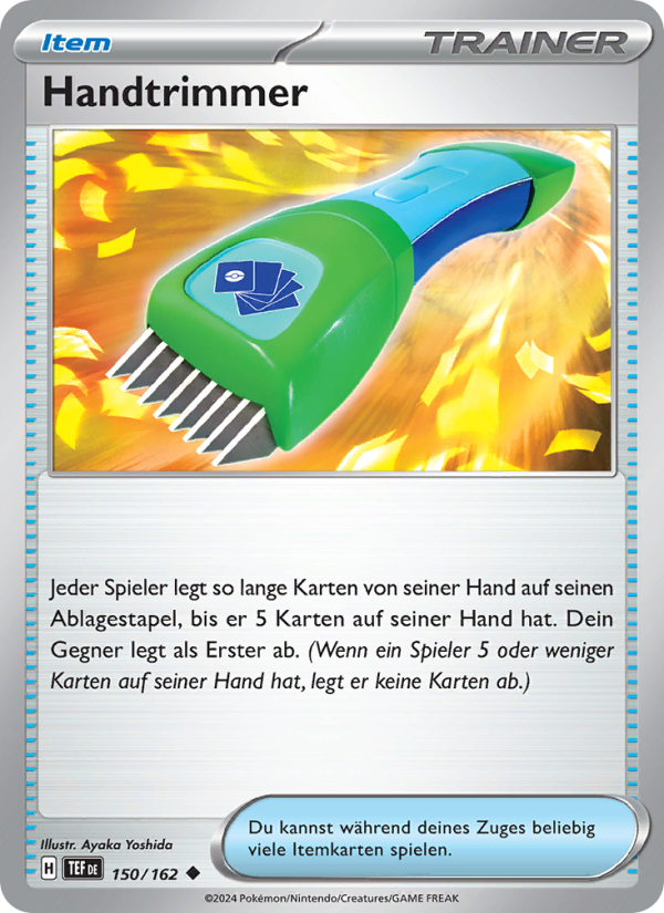 Handtrimmer 150 — Temporal Forces (German Pokémon TCG card)