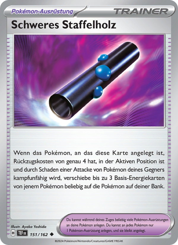 Schweres Staffelholz 151 — Temporal Forces (German Pokémon TCG card)