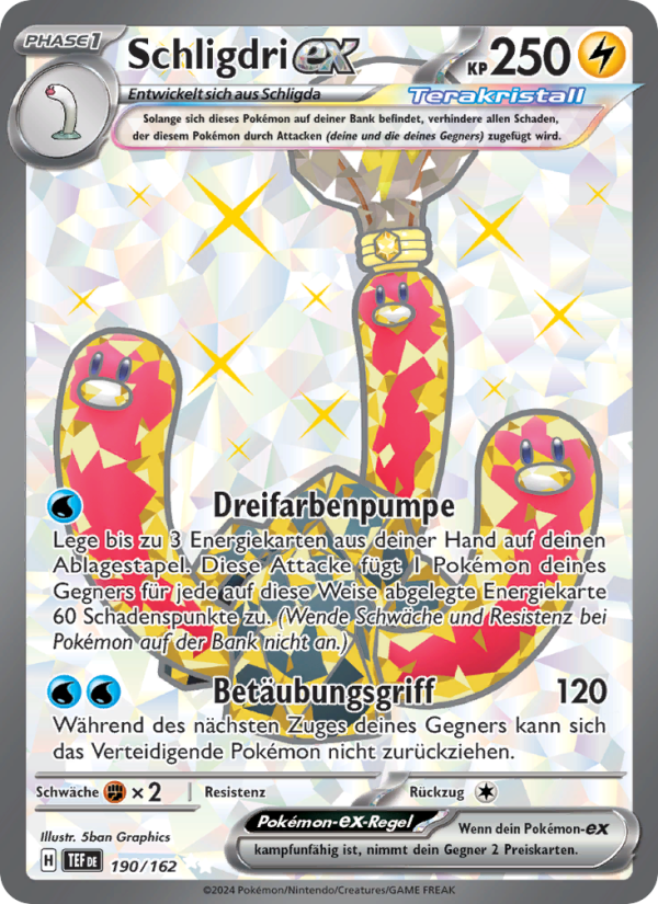 Schligdri-ex 190 — Temporal Forces (German Pokémon TCG card)