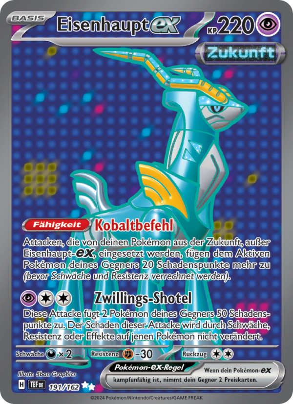 Eisenhaupt-ex 191 — Temporal Forces (German Pokémon TCG card)