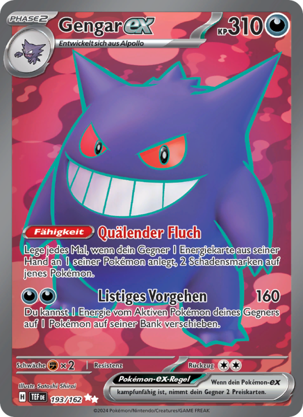 Gengar-ex 193 — Temporal Forces (German Pokémon TCG card)