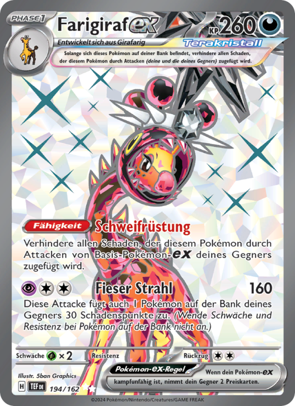 Farigiraf-ex 194 — Temporal Forces (German Pokémon TCG card)