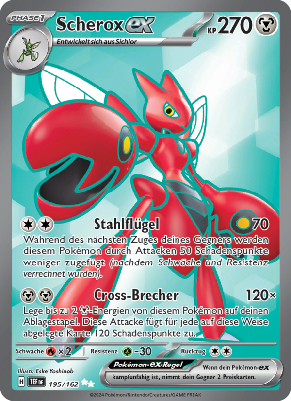Scherox-ex 195 — Temporal Forces (German Pokémon TCG card)
