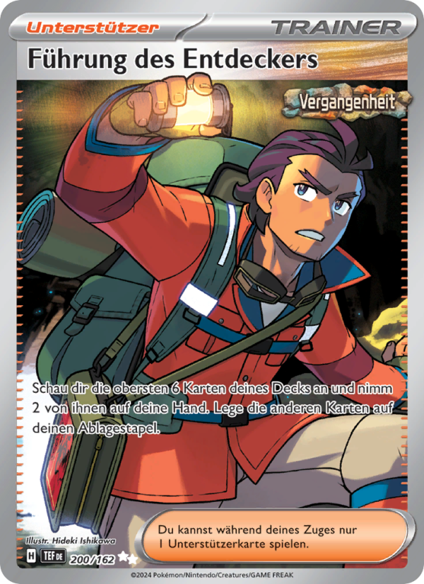 Führung des Entdeckers 200 — Temporal Forces (German Pokémon TCG card)
