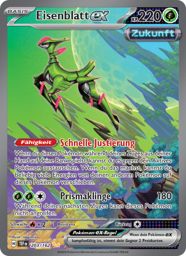Eisenblatt-ex 203 — Temporal Forces (German Pokémon TCG card)
