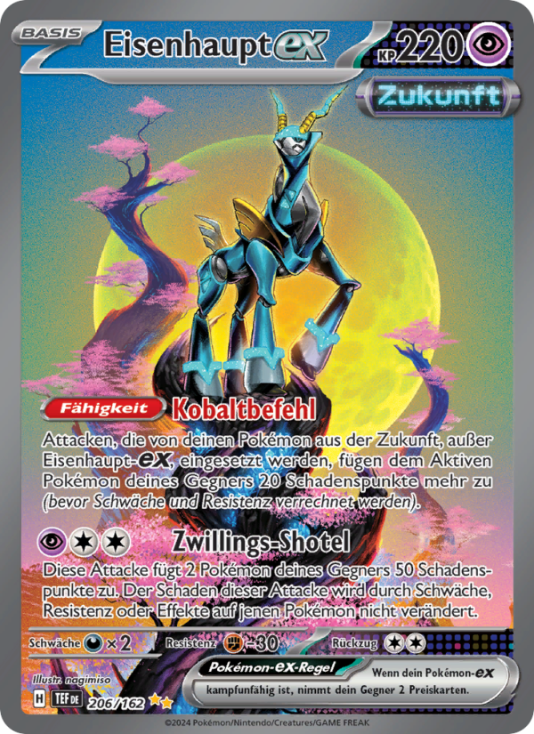 Eisenhaupt-ex 206 — Temporal Forces (German Pokémon TCG card)