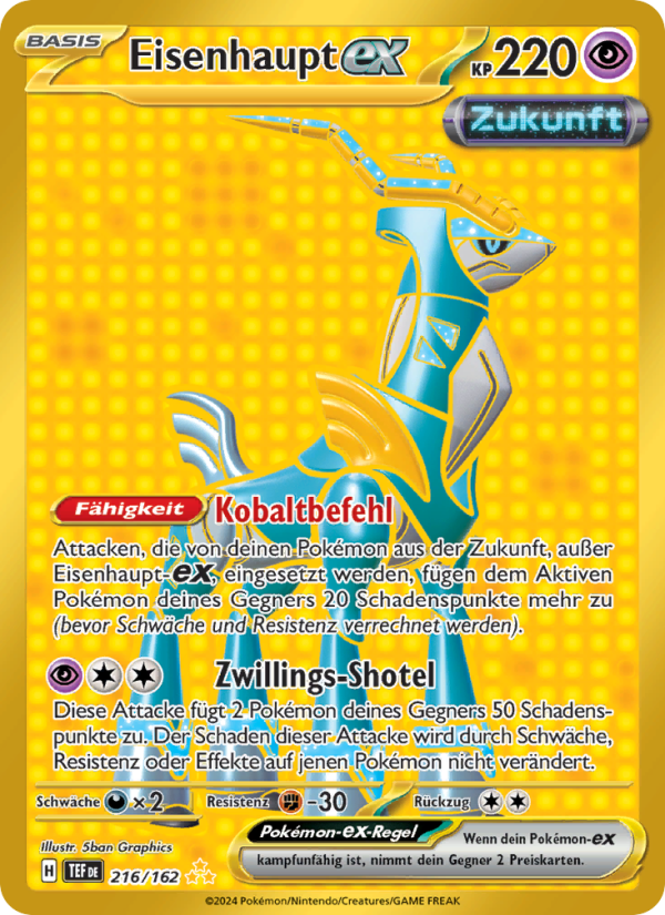 Eisenhaupt-ex 216 — Temporal Forces (German Pokémon TCG card)