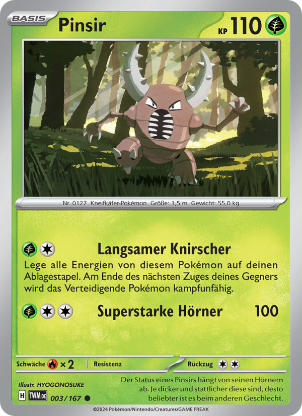 Pinsir 003 — Twilight Masquerade (German Pokémon TCG card)