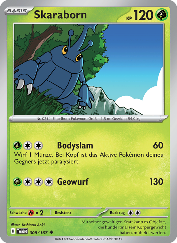 Skaraborn 008 — Twilight Masquerade (German Pokémon TCG card)