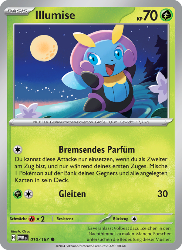 Illumise 010 — Twilight Masquerade (German Pokémon TCG card)