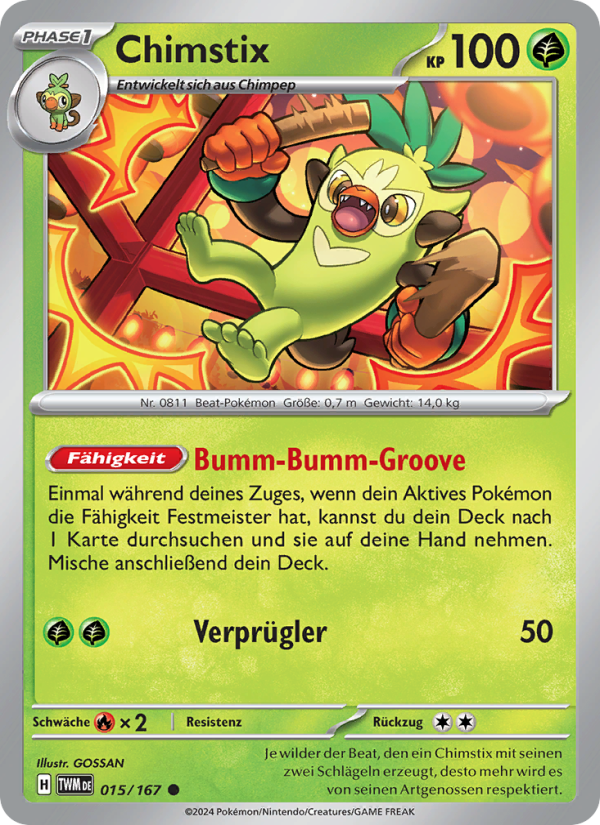 Chimstix 015 — Twilight Masquerade (German Pokémon TCG card)