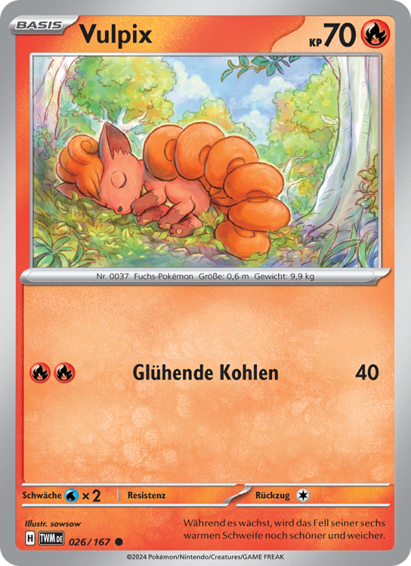 Vulpix 026 — Twilight Masquerade (German Pokémon TCG card)