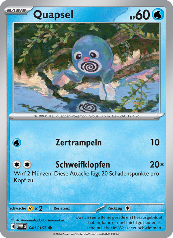 Quapsel 041 — Twilight Masquerade (German Pokémon TCG card)