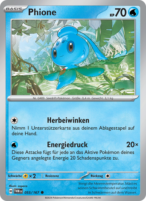 Phione 055 — Twilight Masquerade (German Pokémon TCG card)