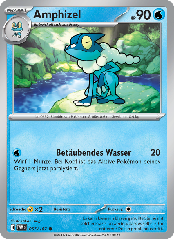 Amphizel 057 — Twilight Masquerade (German Pokémon TCG card)