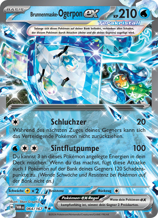 Brunnenmaske-Ogerpon-ex 064 — Twilight Masquerade (German Pokémon TCG card)