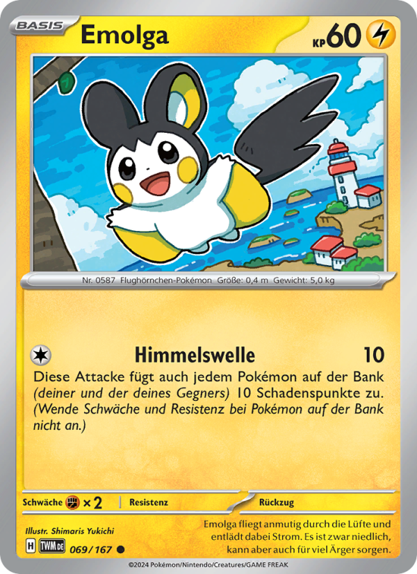 Emolga 069 — Twilight Masquerade (German Pokémon TCG card)