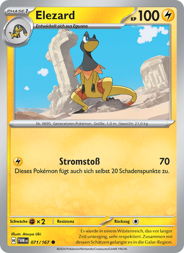 Elezard 071 — Twilight Masquerade (German Pokémon TCG card)