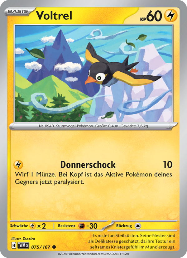 Voltrel 075 — Twilight Masquerade (German Pokémon TCG card)