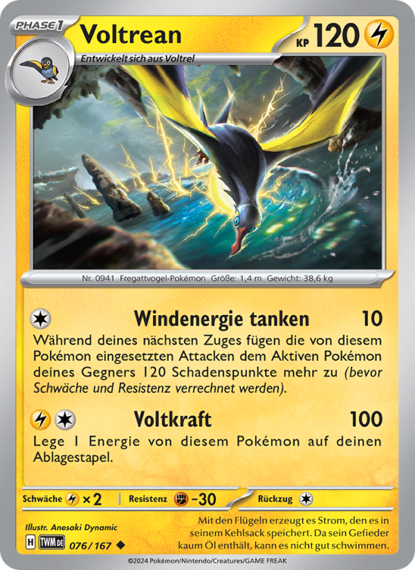 Voltrean 076 — Twilight Masquerade (German Pokémon TCG card)