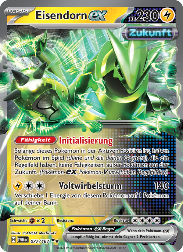 Eisendorn-ex 077 — Twilight Masquerade (German Pokémon TCG card)