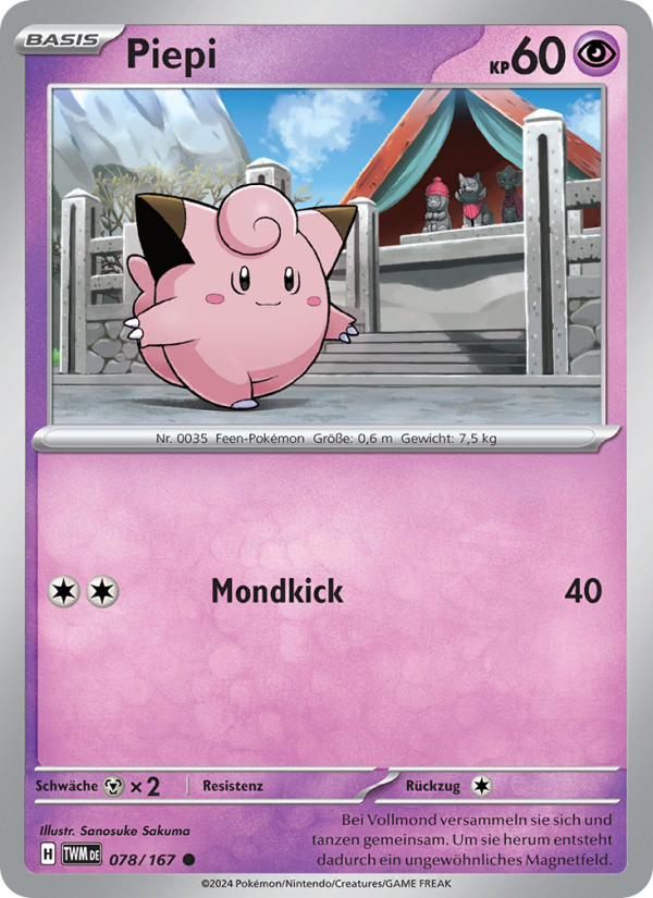 Piepi 078 — Twilight Masquerade (German Pokémon TCG card)